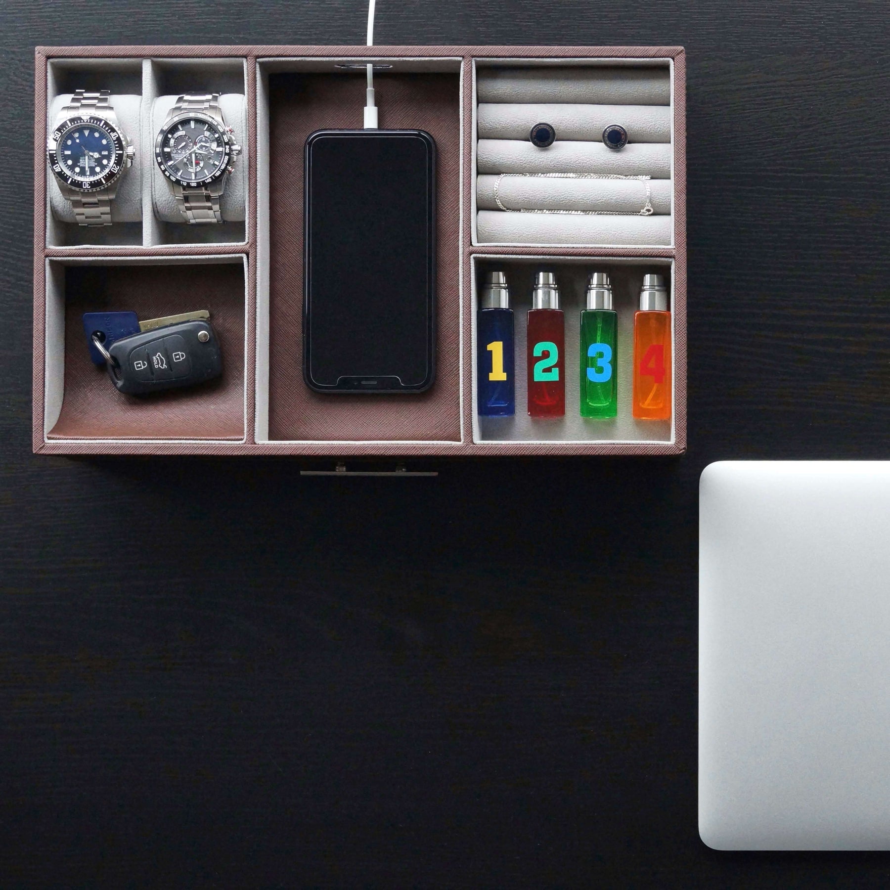 Men's Valet Tray bedside organiser jewellery and accessory storage