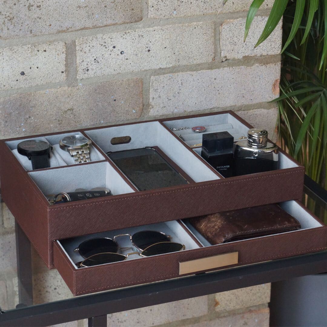 Men's Valet Tray bedside organiser jewellery and accessory storage