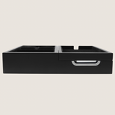 Front view of the LDN II men’s watch, jewellery and accessory organiser in black by Transform, product-only on a plain background.