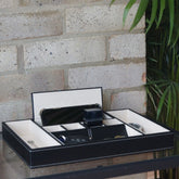 Men's Valet Tray Black vegan leather 