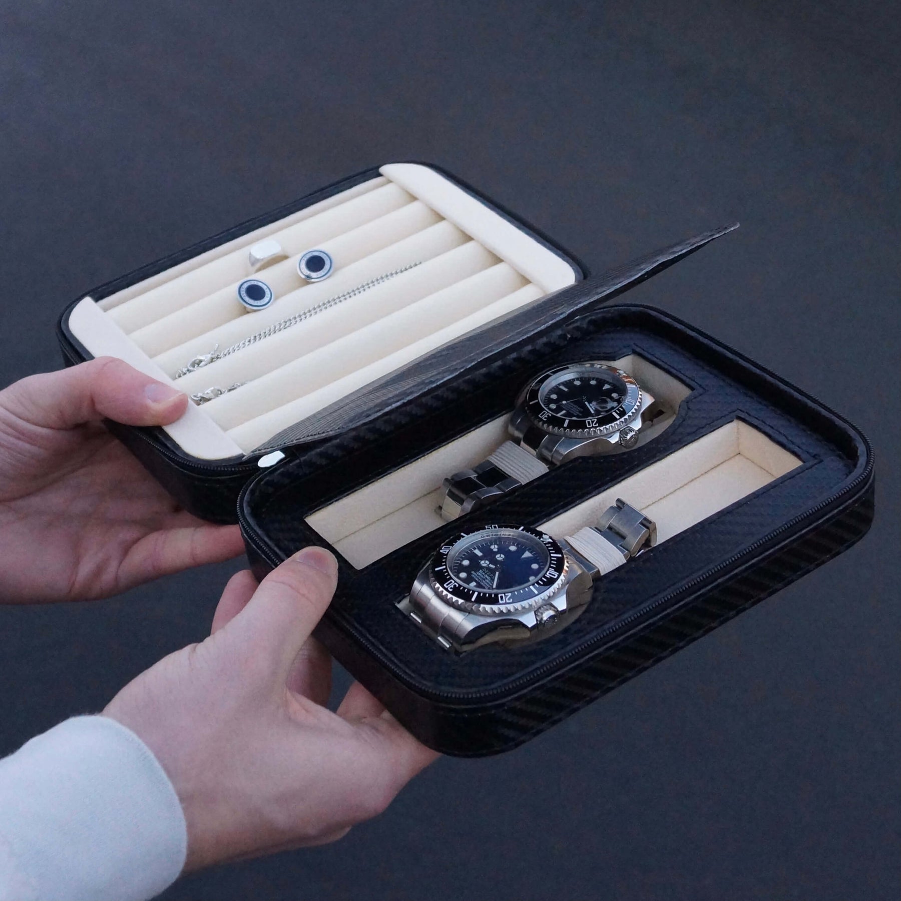 Watch And Jewelry Travel Case Stealth II Watch Travel Case Men's