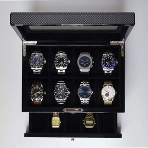 Men's 8 Slot watch box Jewellery accessory tray drawer 