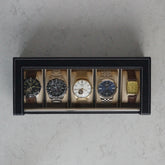  5 slot watch box leather handmade